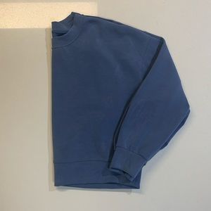 Lululemon soft stream oversized cropped crew in pitch blue